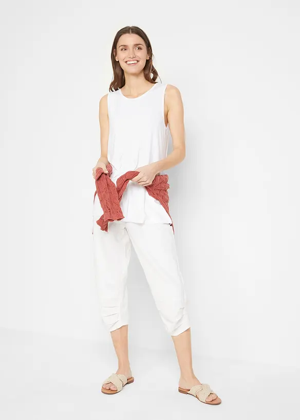 Lot de 2 débardeurs longs en viscose douce, bonprix