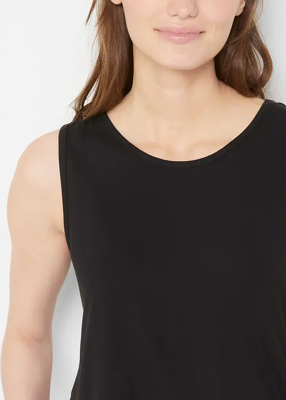 Lot de 2 débardeurs longs en viscose douce, bonprix