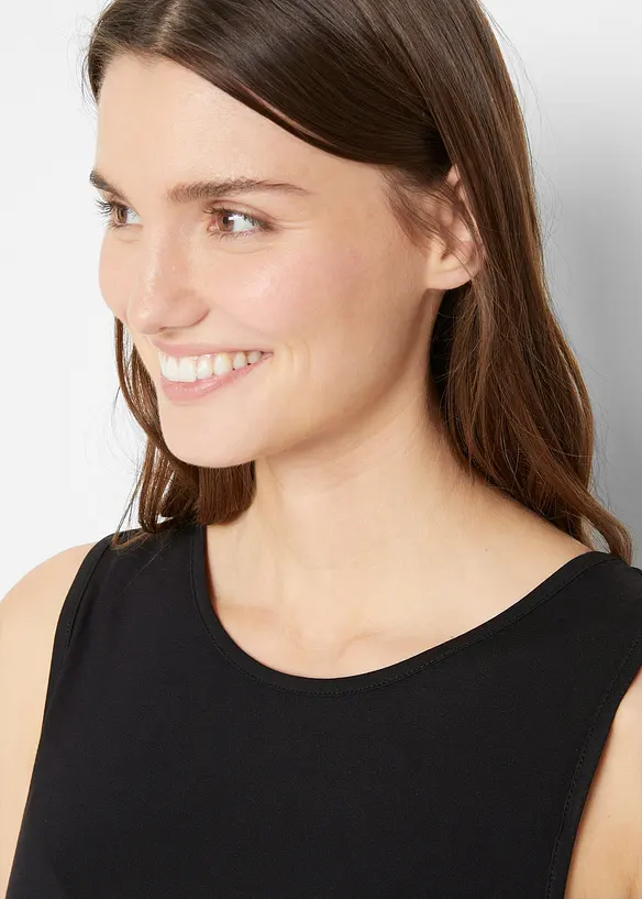 Lot de 2 débardeurs longs en viscose douce, bonprix