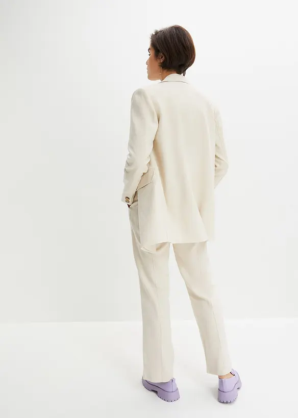 Blazer long en lin et viscose, bonprix