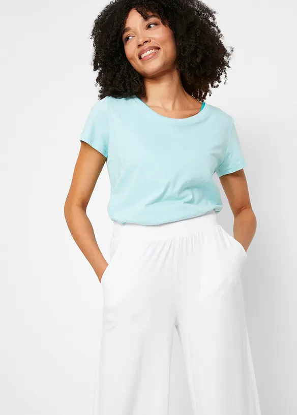 Pantalon 7/8 fluide en jersey viscose, bonprix