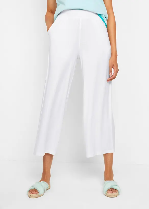 Pantalon 7/8 fluide en jersey viscose, bonprix