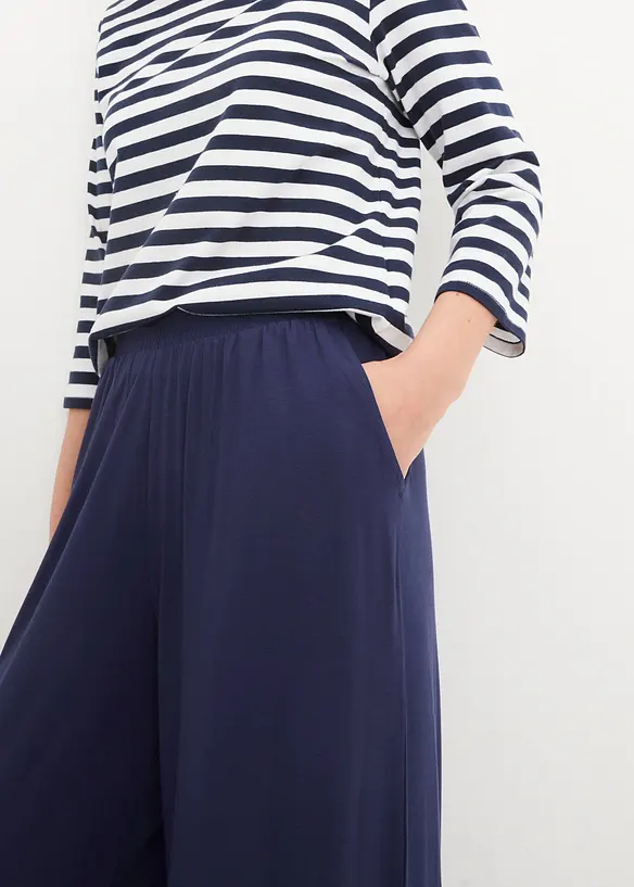 Pantalon 7/8 fluide en jersey viscose, bonprix