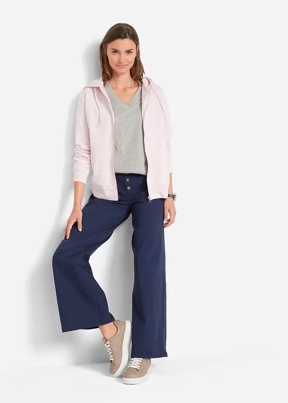 Lot de 5 T-shirts longs et amples à col V, bonprix