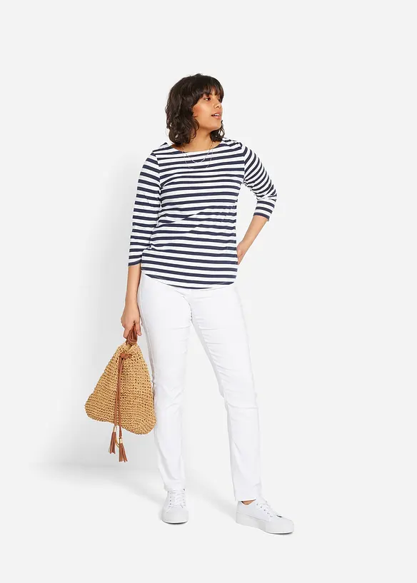 Pantalon droit en bengaline extensible, bonprix