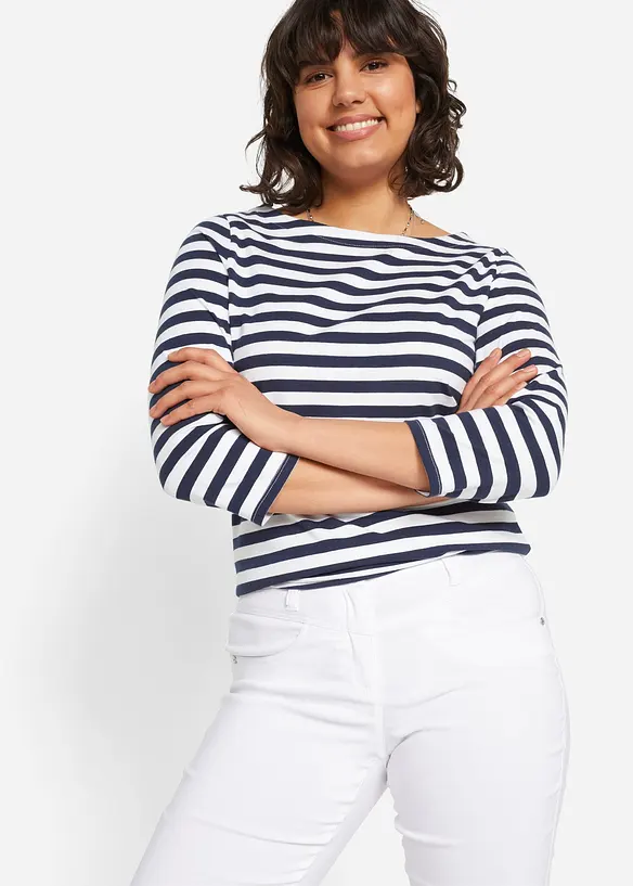 Pantalon droit en bengaline extensible, bonprix