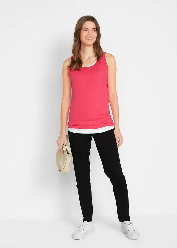 Lot de 5 débardeurs longs 100% coton, bonprix