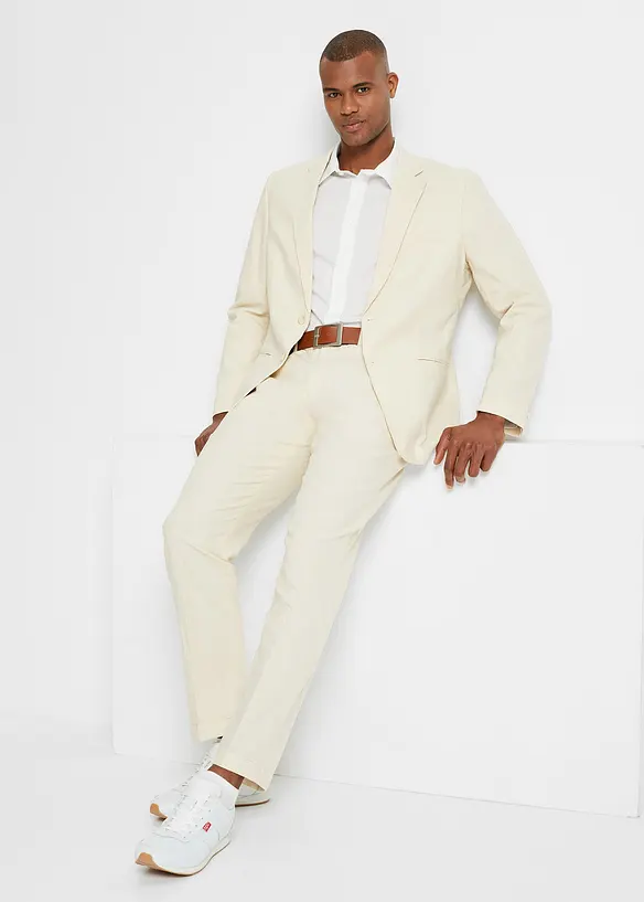 Costume 2 pièces en lin mélangé, regular, bonprix