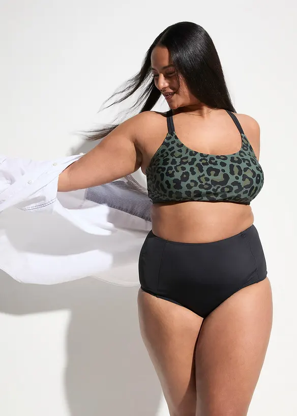 Bas de bikini taille haute, &eacute;chancrure normale, bonprix