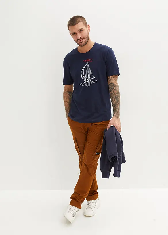 Lot de 2 T-shirts 100% coton, bonprix