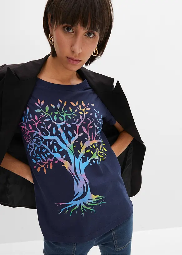 T-shirt coton imprimé, bonprix