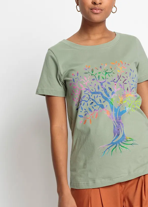 T-shirt coton imprim&eacute;, bonprix