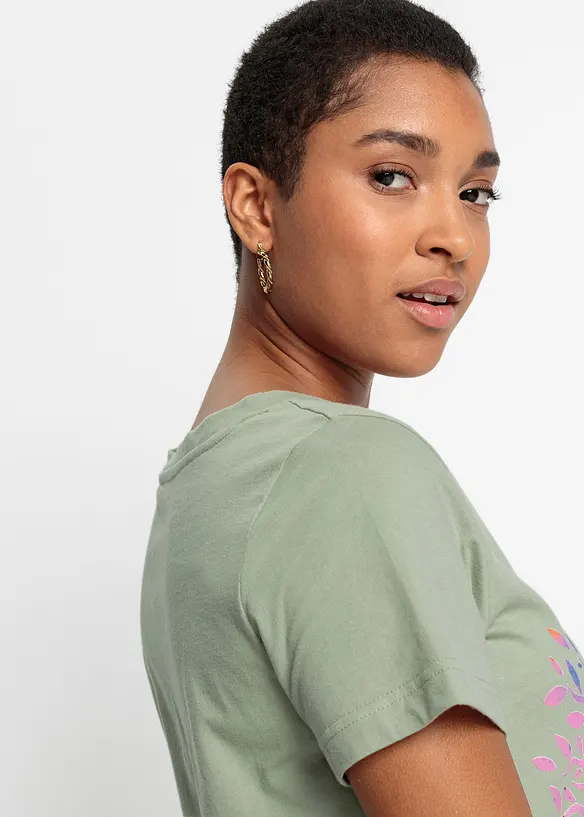 T-shirt coton imprim&eacute;, bonprix