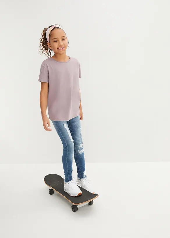 Lot de 3 T-shirts fille 100% coton, bonprix