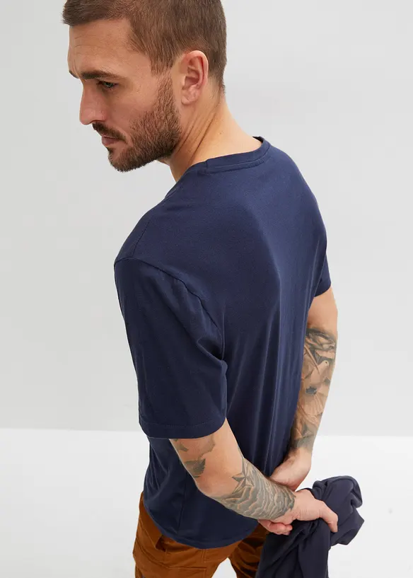 Lot de 2 T-shirts 100% coton, bonprix