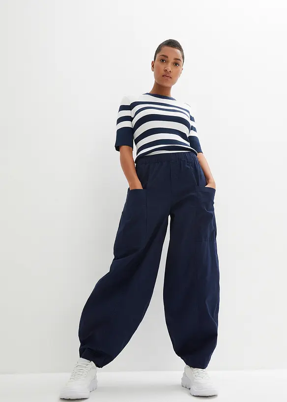 Pantalon en twill de coton extensible, bonprix