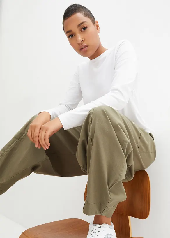 Pantalon en twill de coton extensible, bonprix