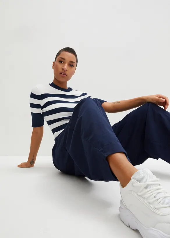 Pantalon en twill de coton extensible, bonprix