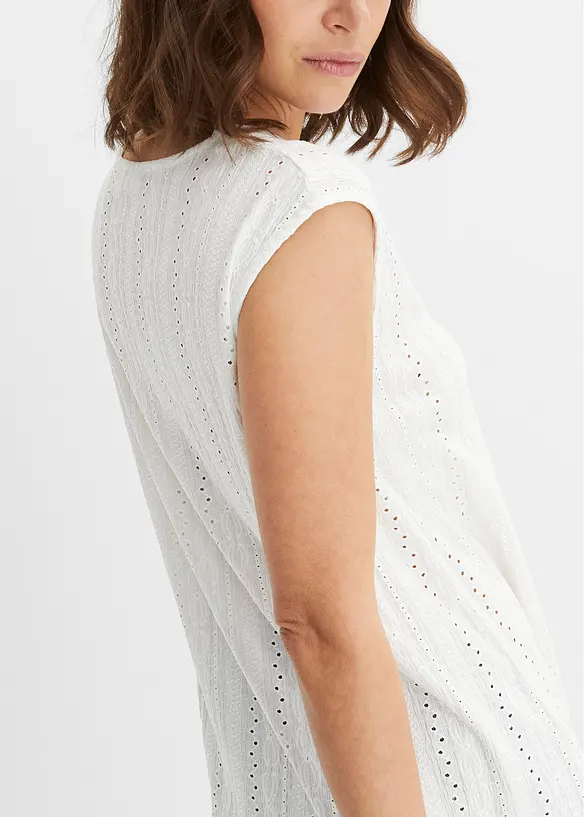 Top en broderie anglaise, bonprix