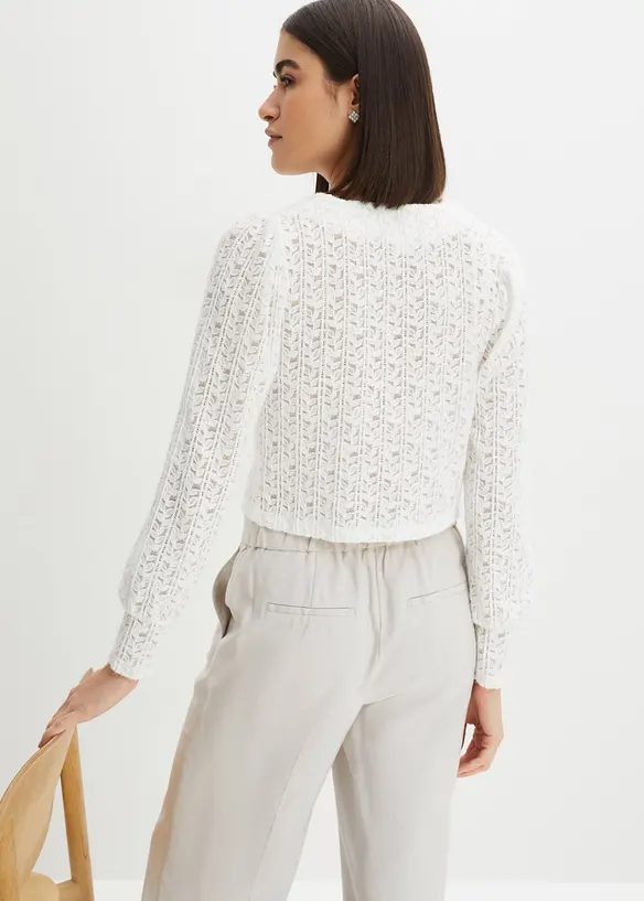 Gilet en maille avec boutons décoratifs, bonprix