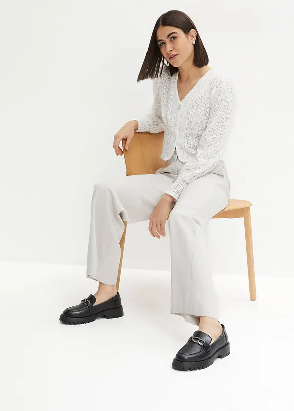 Gilet en maille avec boutons décoratifs, bonprix