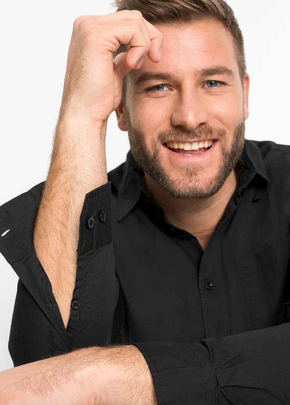 Chemise manches longues 100% coton, bonprix