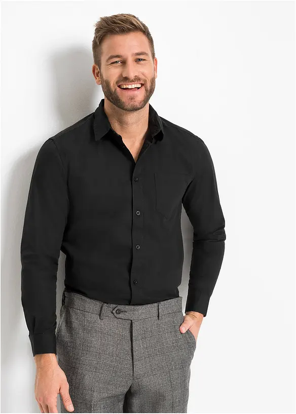 Chemise manches longues 100% coton, bonprix