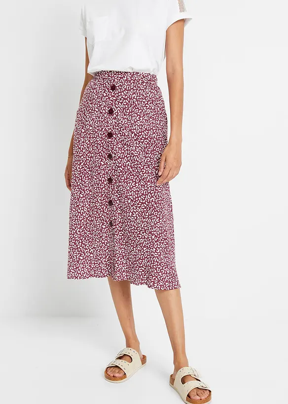 Jupe midi en viscose avec poches, bonprix