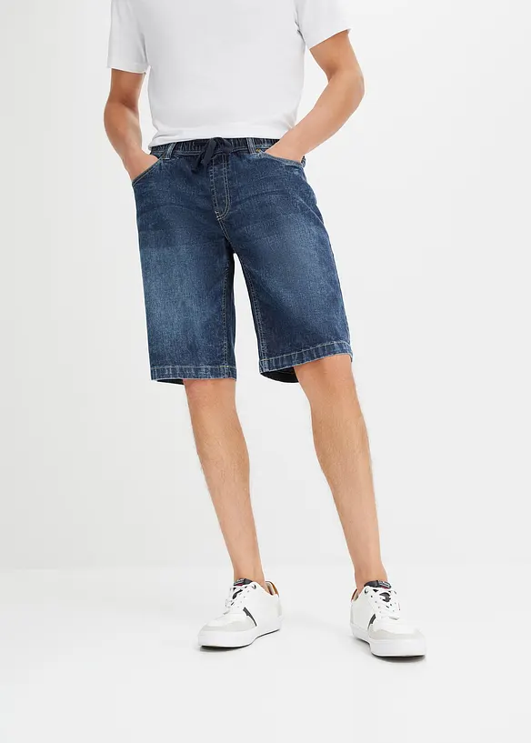 Bermuda taille &eacute;lastiqu&eacute;e en l&eacute;ger denim, slim, bonprix