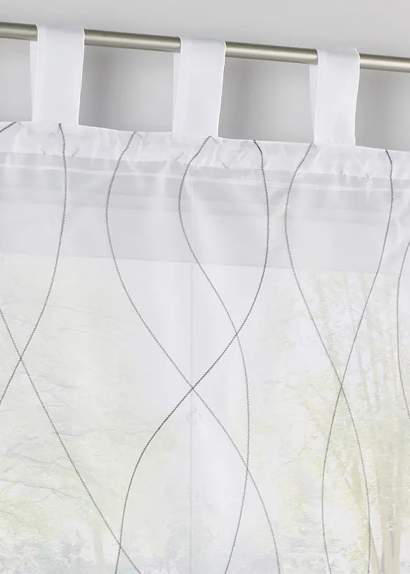 Store bateau transparent avec broderies, bonprix