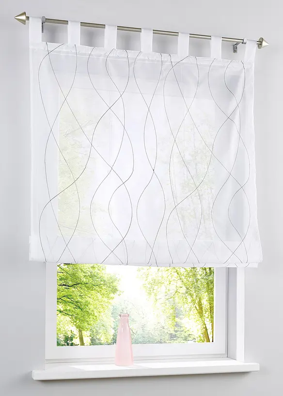 Store bateau transparent avec broderies, bonprix