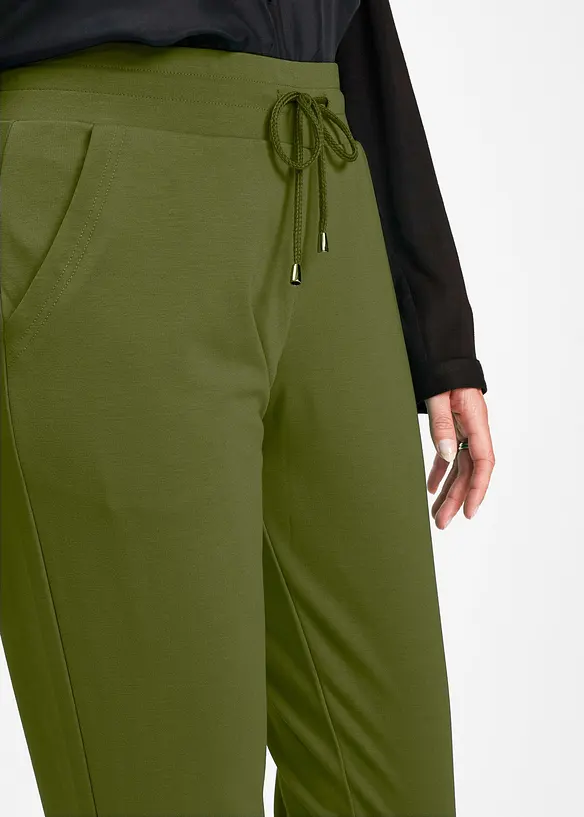 Pantalon jogger en viscose m&eacute;lang&eacute;e, bonprix