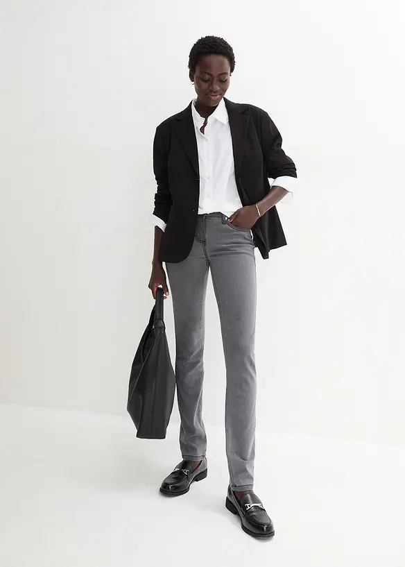 Jean slim taille mi-haute, très extensible, bonprix