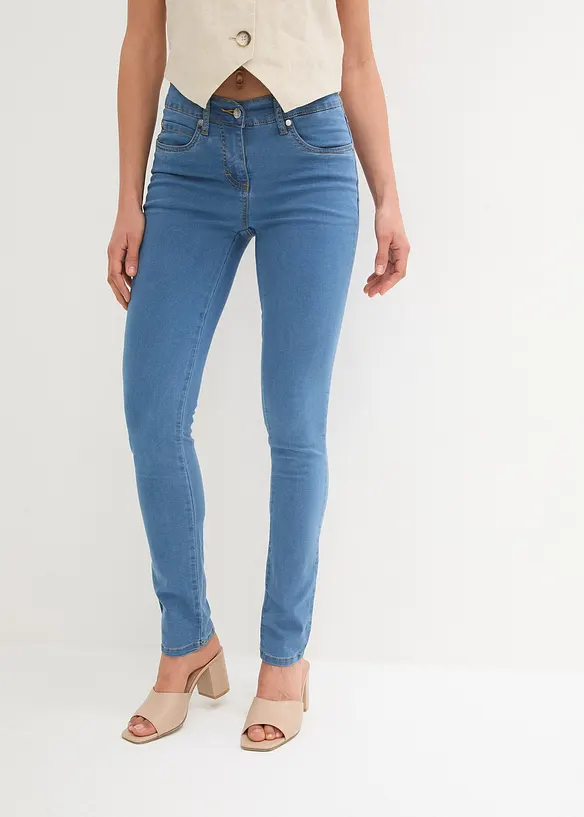 Jean slim taille mi-haute, très extensible, bonprix