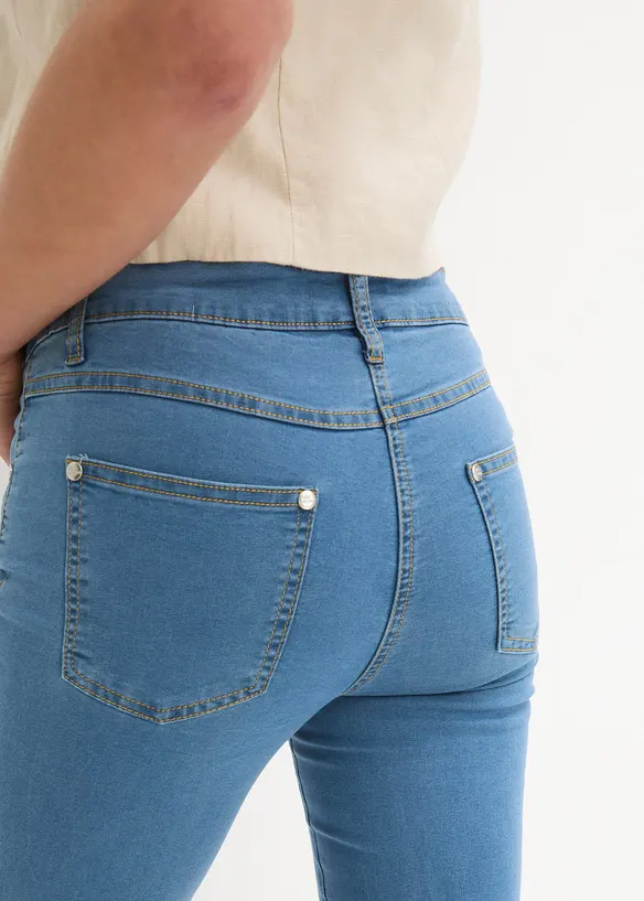 Jean slim taille mi-haute, très extensible, bonprix