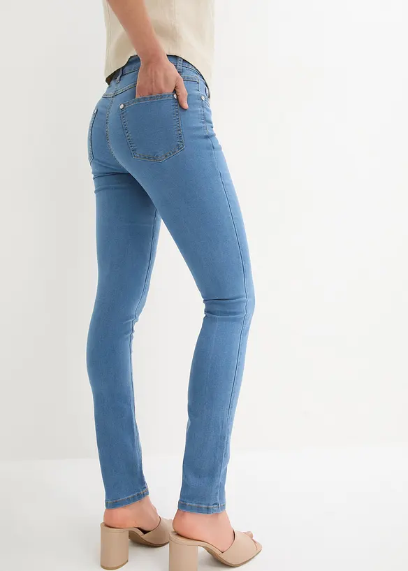 Jean slim taille mi-haute, très extensible, bonprix