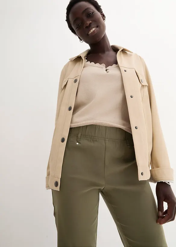 Corsaire extensible &agrave; taille &eacute;lastiqu&eacute;e, bonprix