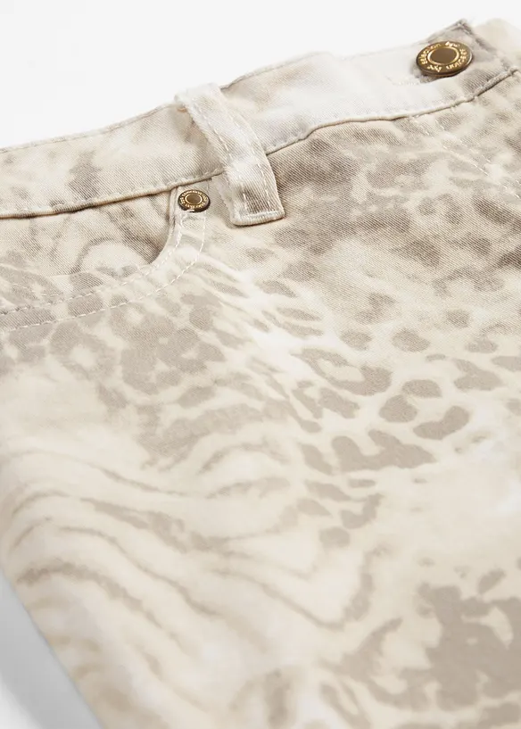 Pantalon extensible 7/8 imprimé, bonprix