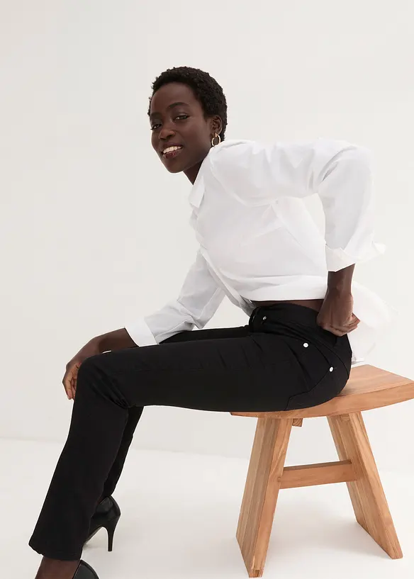 Jean slim taille mi-haute, très extensible, bonprix