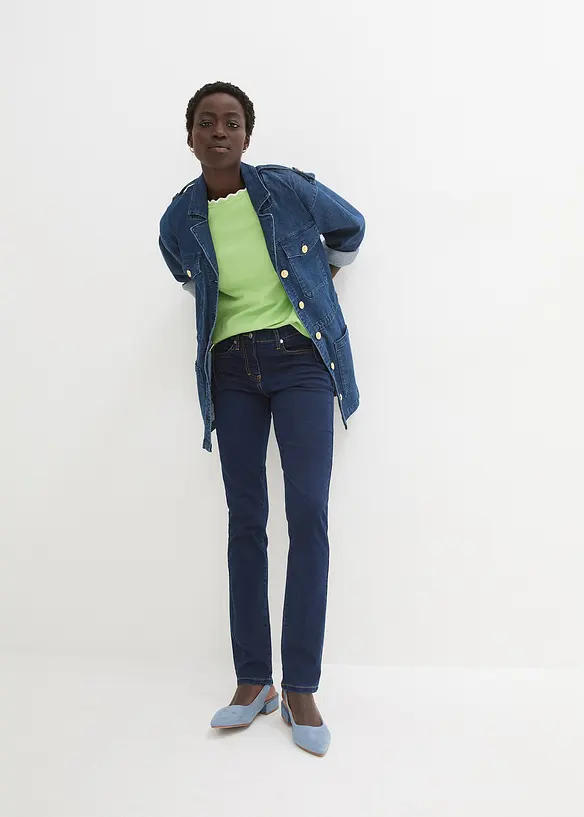 Jean slim taille mi-haute, très extensible, bonprix