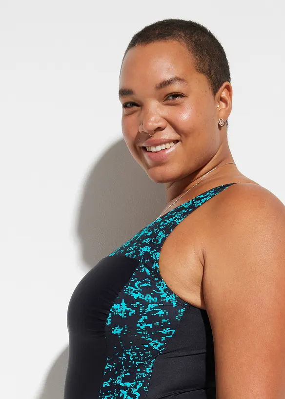 Maillot 1 pièce sculptant à encolure carrée, maintien modéré, bonprix