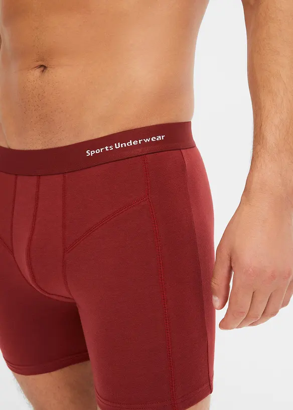 Lot de 3 boxers mi-long coton, bonprix