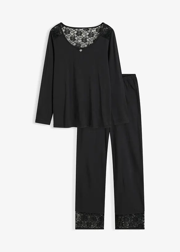 Pyjama avec dentelle, bonprix