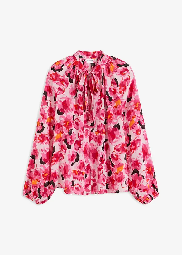 Blouse en mousseline avec lavallière, bonprix