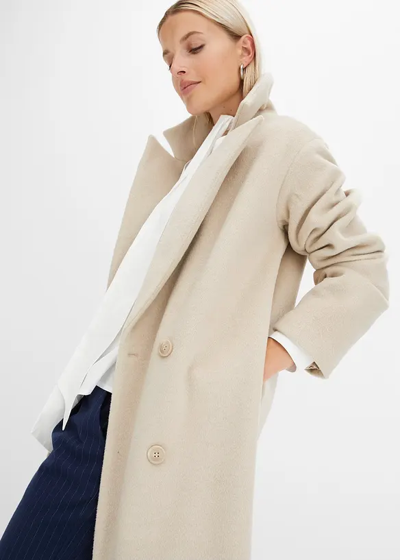 Manteau style blazer aspect laine, bonprix