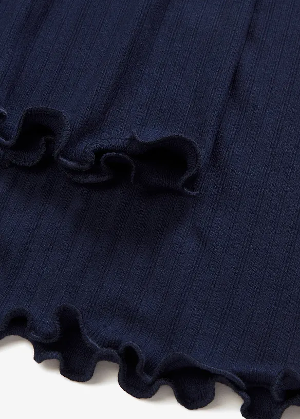 T-shirt côtelé manches longues, bonprix