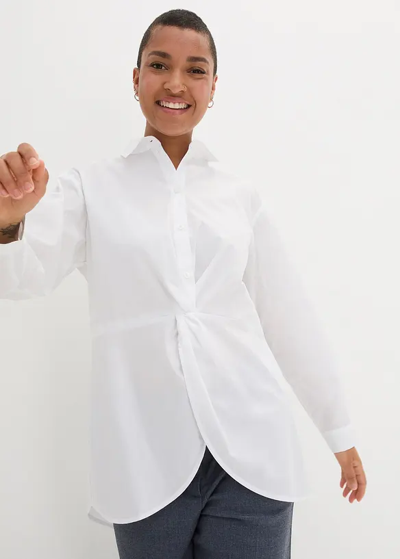 Chemisier long derrière 100% coton, bonprix