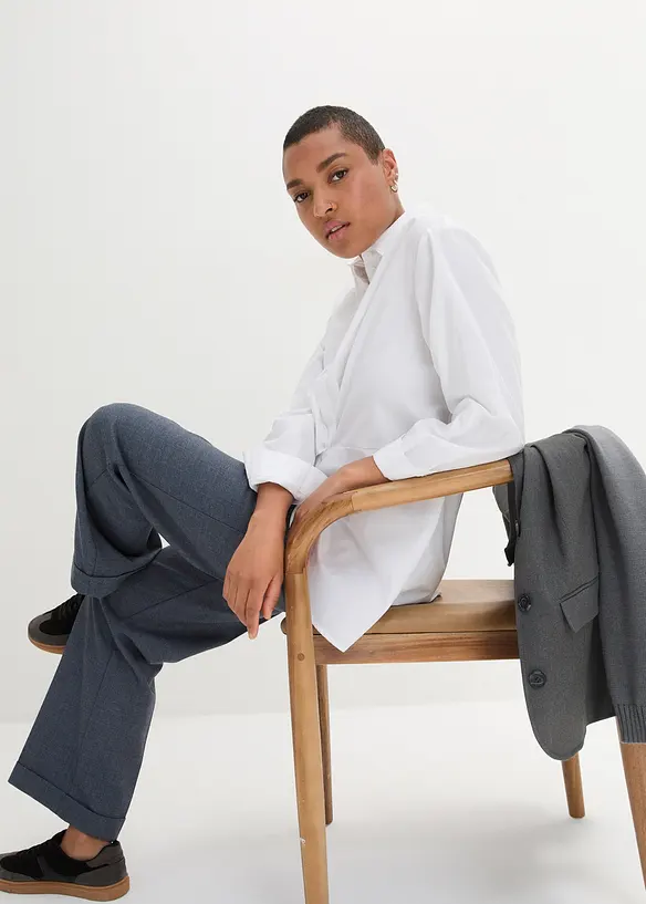 Chemisier long derrière 100% coton, bonprix