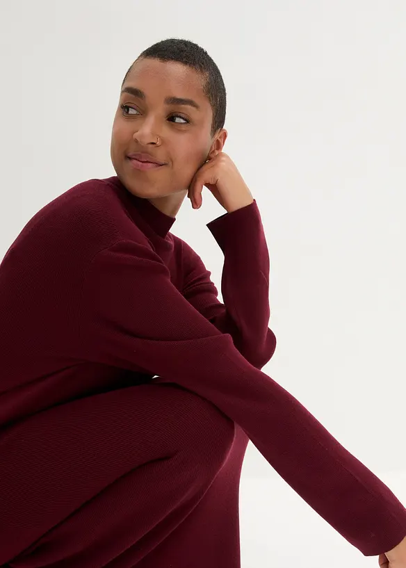 Robe longue et fluide en fine maille, bonprix