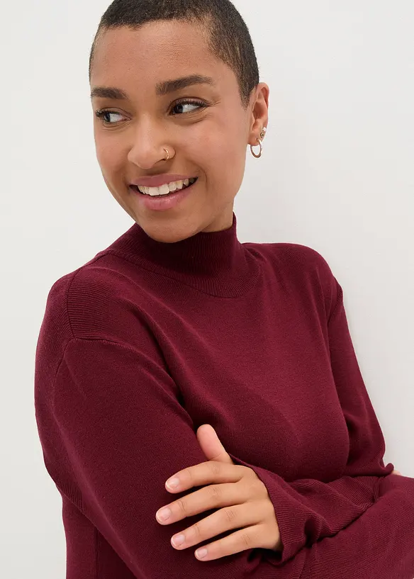 Robe longue et fluide en fine maille, bonprix